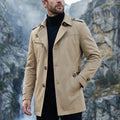 Belted Cotton Blend Trench Coat