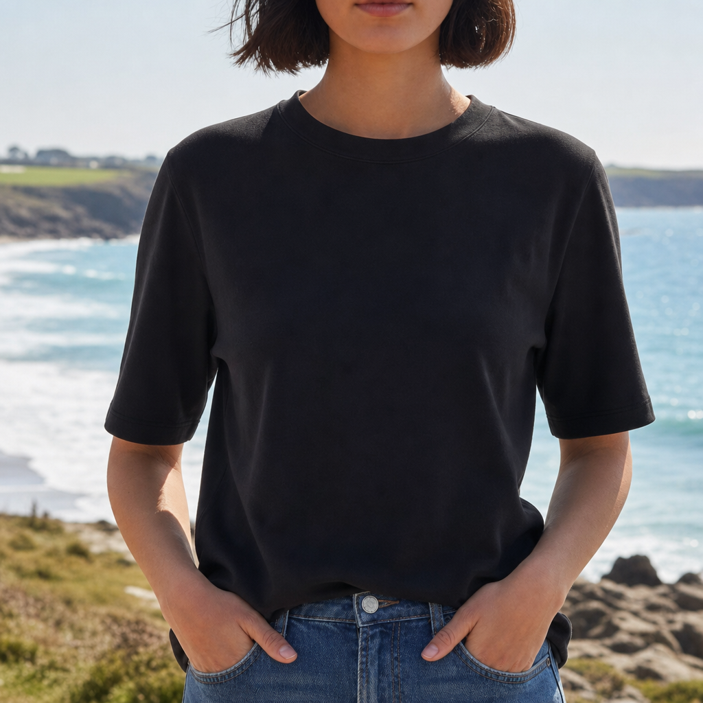Cotton Crew Neck Half Sleeve Tee