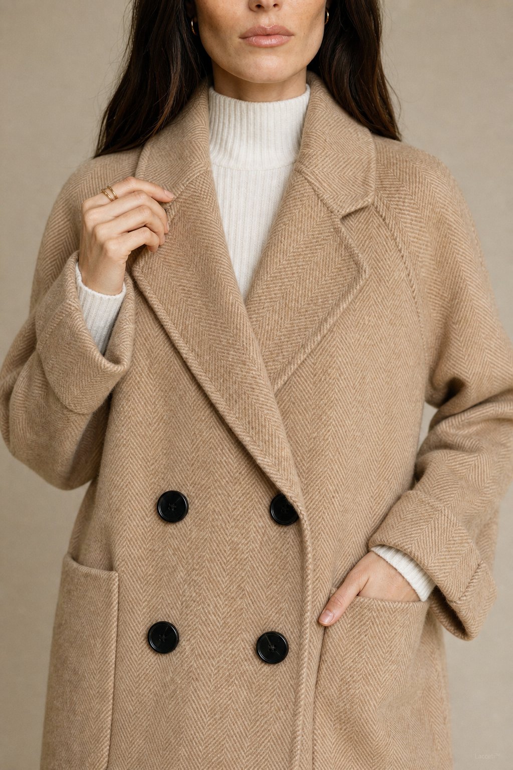Double Breasted Tailored Midi Coat