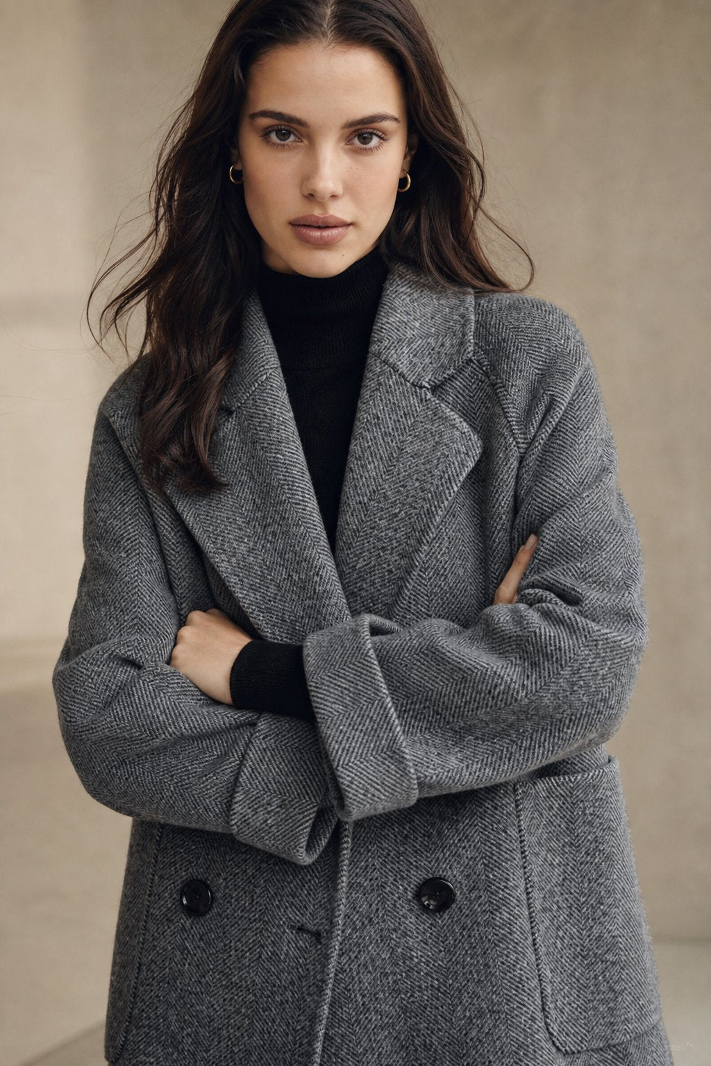 Double Breasted Tailored Midi Coat