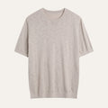 Fine Knit Linen Cotton Crew Neck Tee