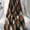 Flared A Line Plaid Midi Skirt