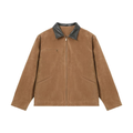Moleskin Full Zip Jacket with Contrast Collar