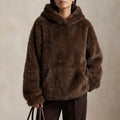 Oversized Faux Fur Hooded Pullover