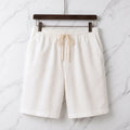 Relaxed Fit Cotton Linen Drawstring Shorts