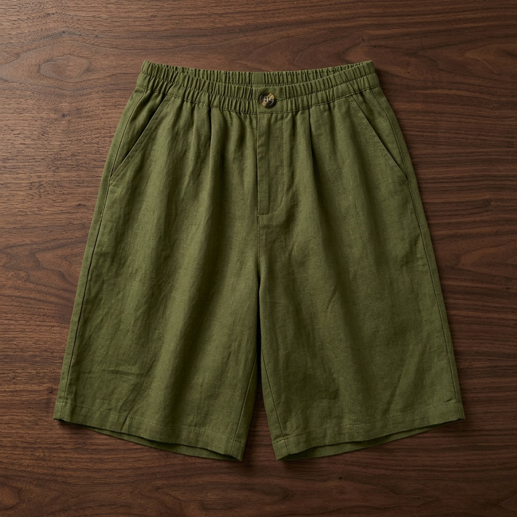 Relaxed Fit Wide Leg Bermuda Shorts