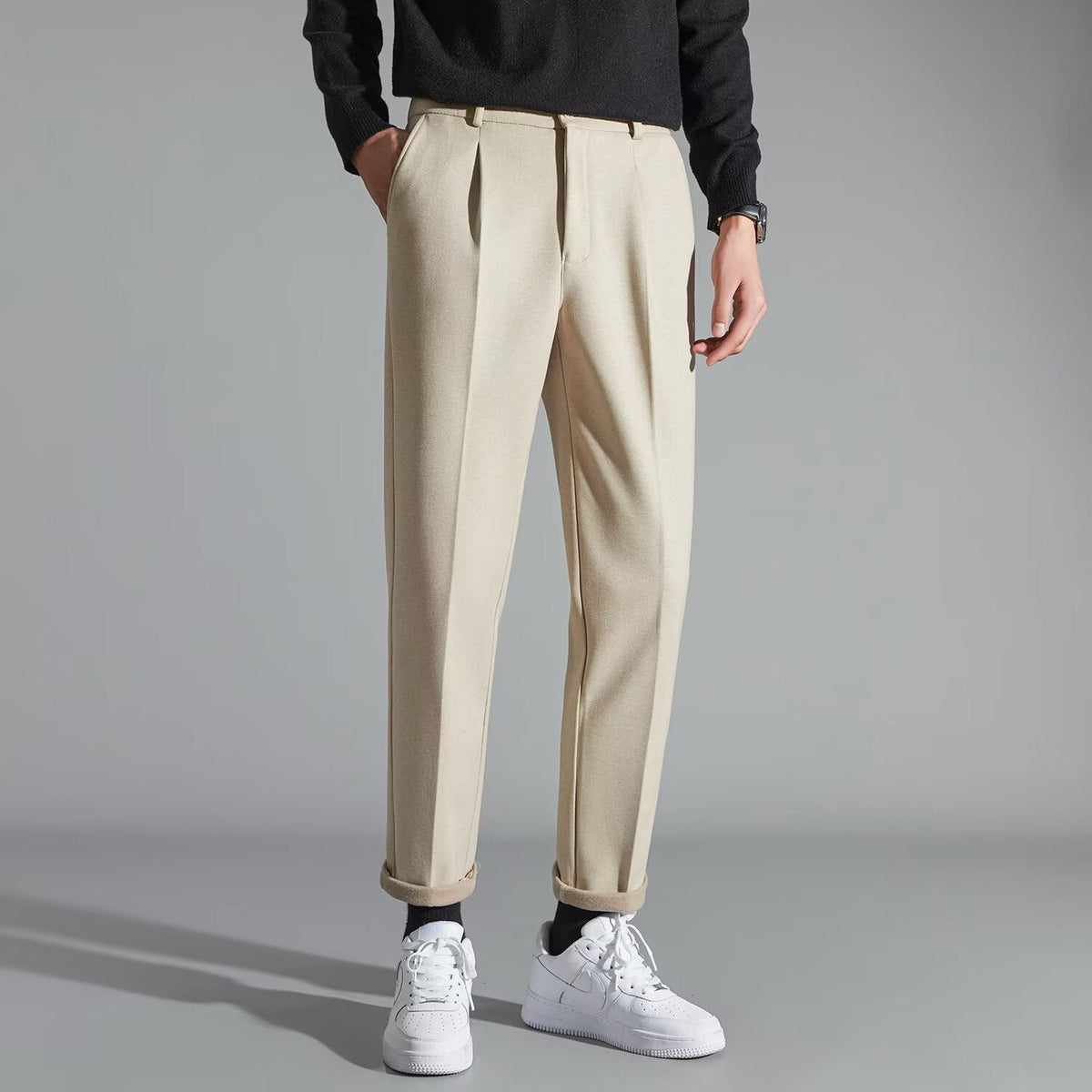 Slim Fit Corduroy Straight Leg Pants