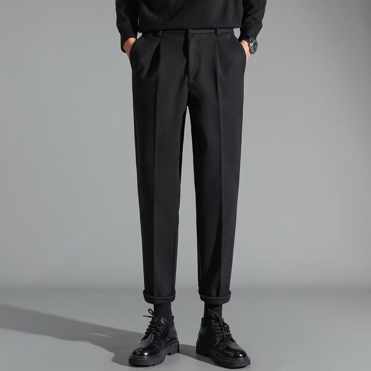 Slim Fit Corduroy Straight Leg Pants