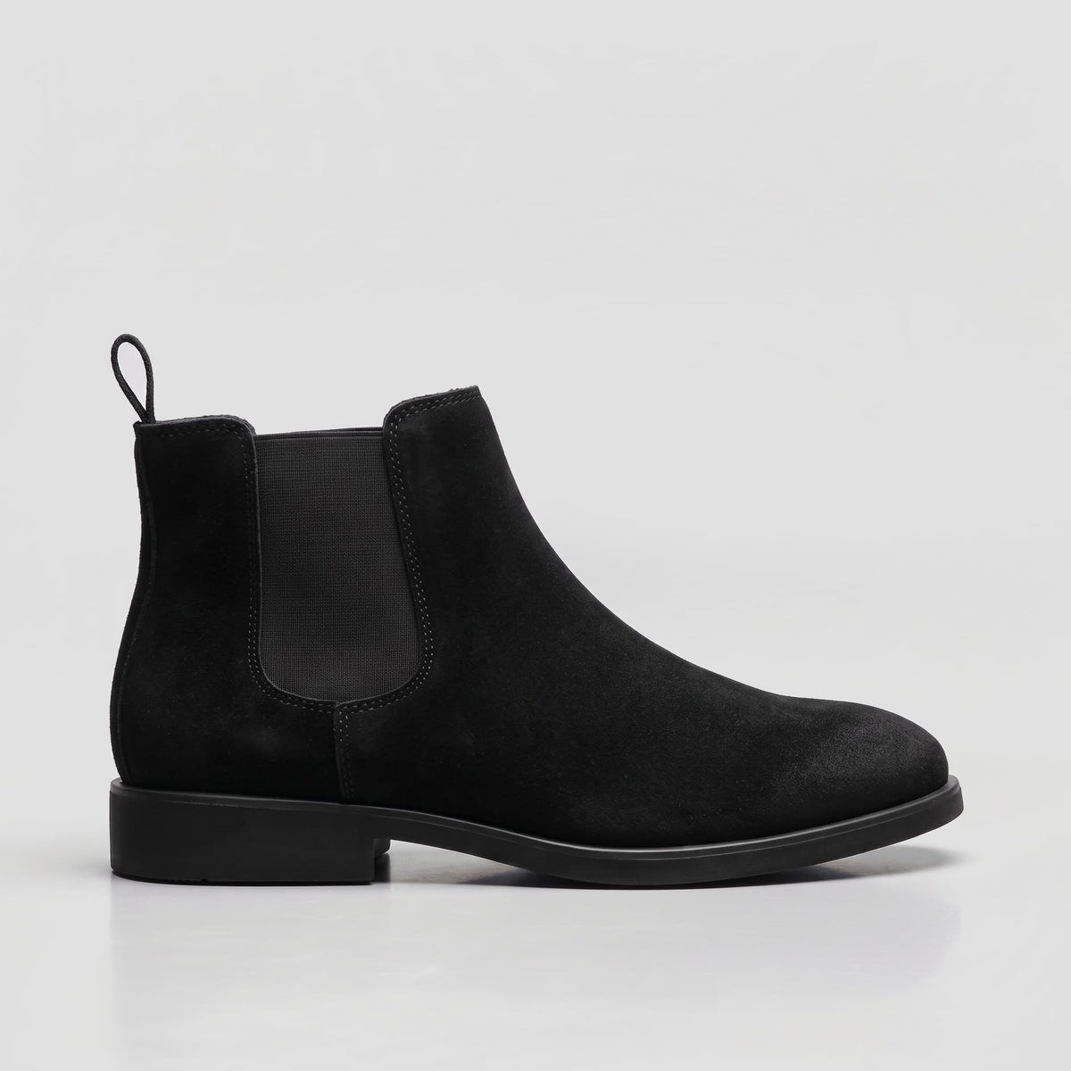 Suede Chelsea Boots with Elastic Side Panels