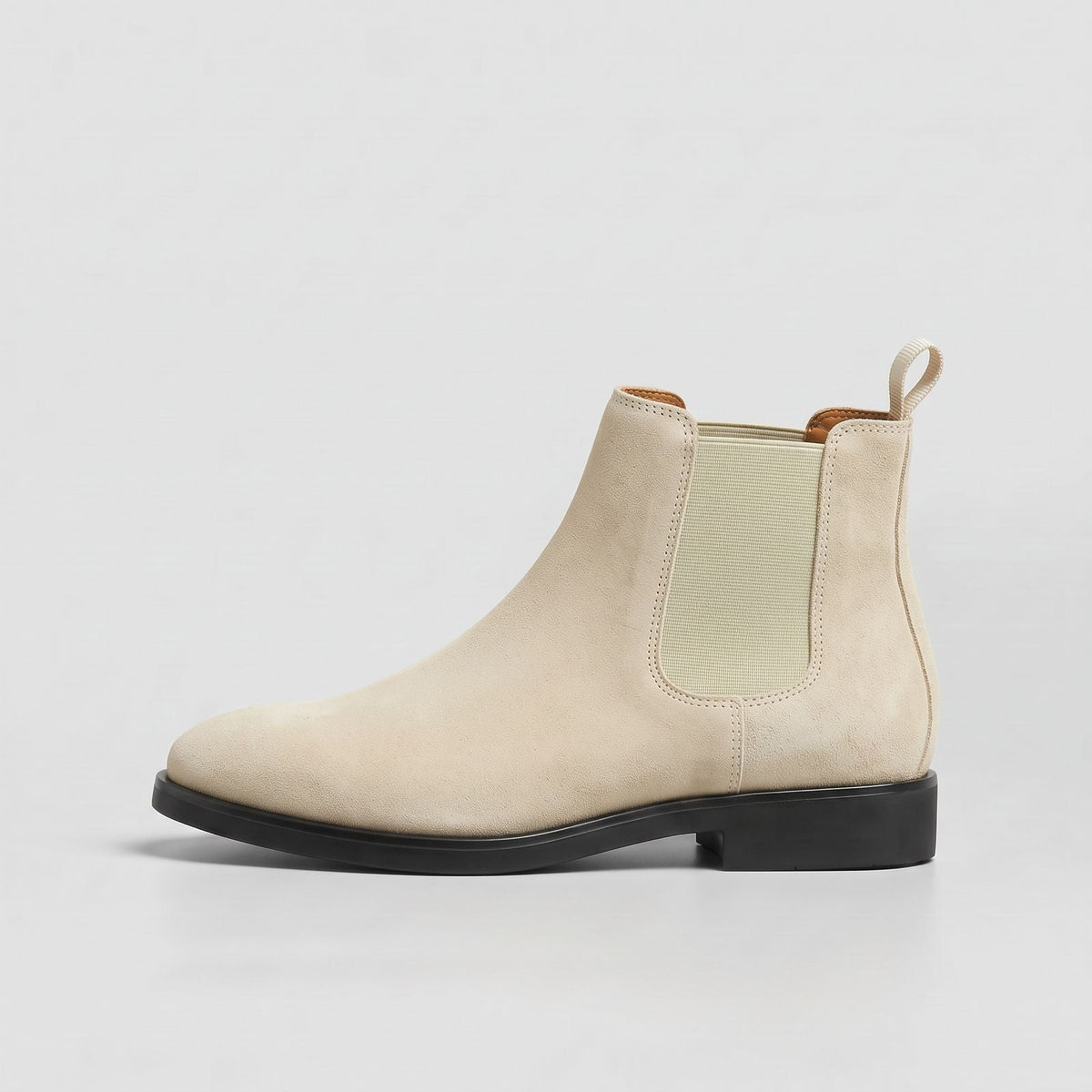 Suede Chelsea Boots with Elastic Side Panels