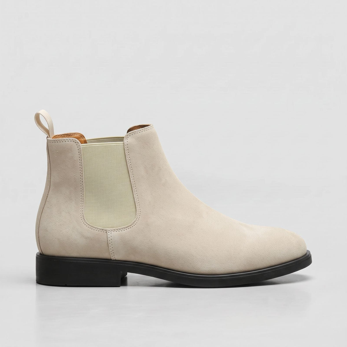Suede Chelsea Boots with Elastic Side Panels