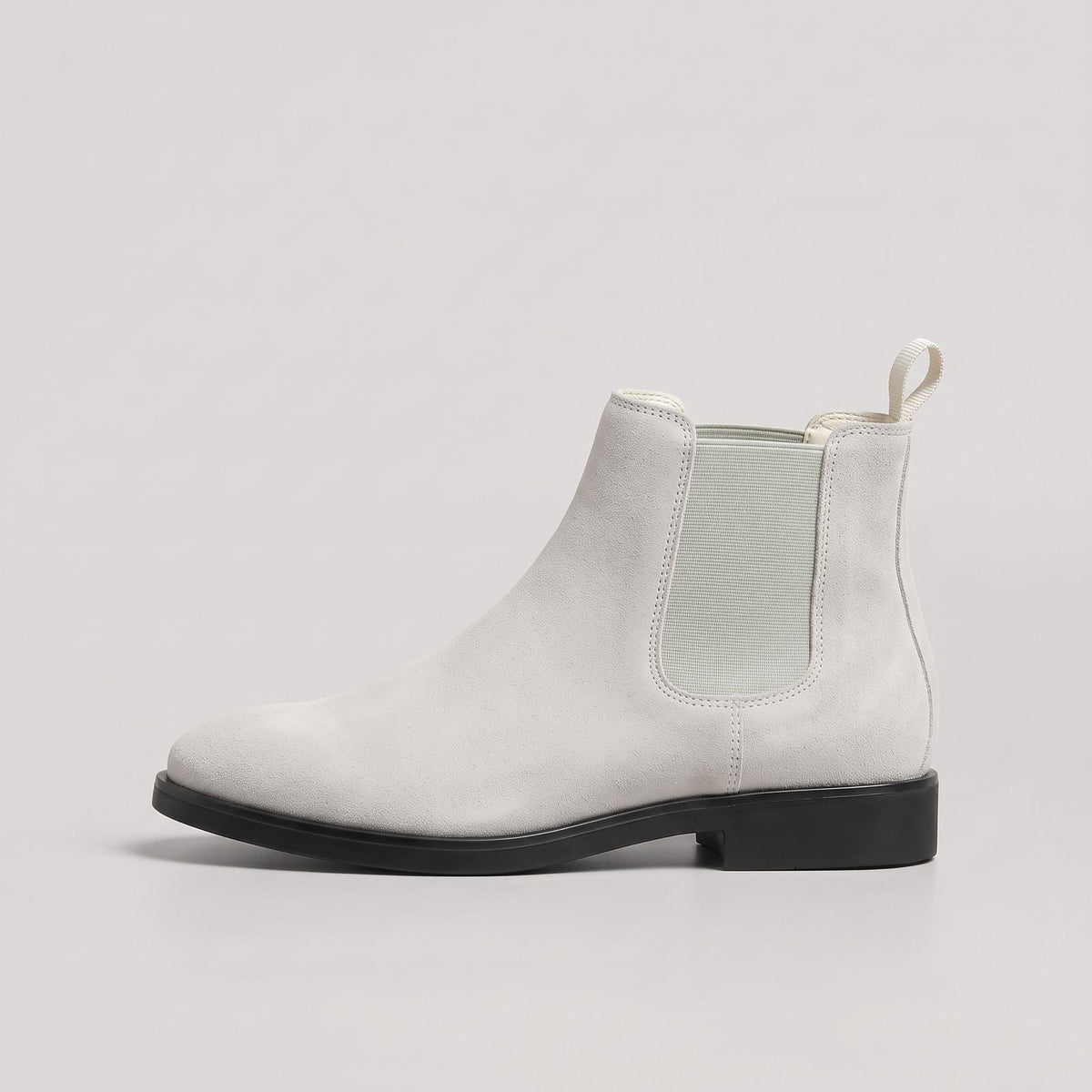 Suede Chelsea Boots with Elastic Side Panels