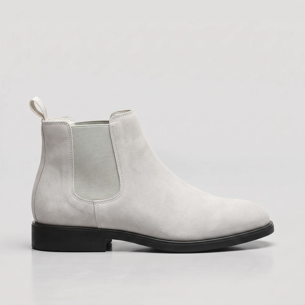 Suede Chelsea Boots with Elastic Side Panels