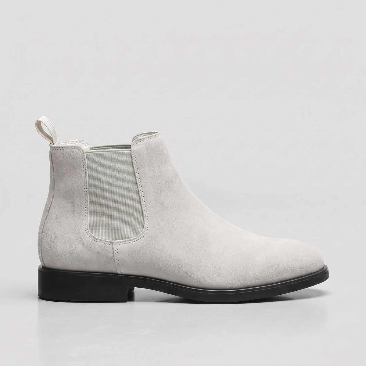 Suede Chelsea Boots with Elastic Side Panels