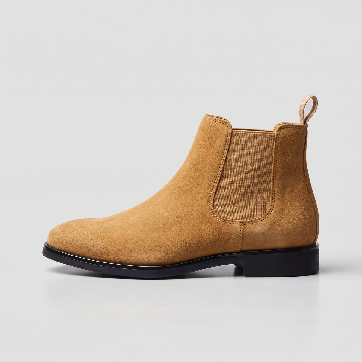 Suede Chelsea Boots with Elastic Side Panels