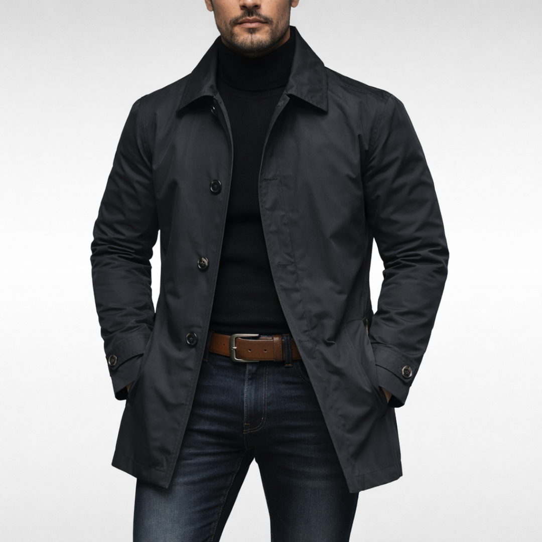 Tailored Weather Resistant Coat with Quilted Lining