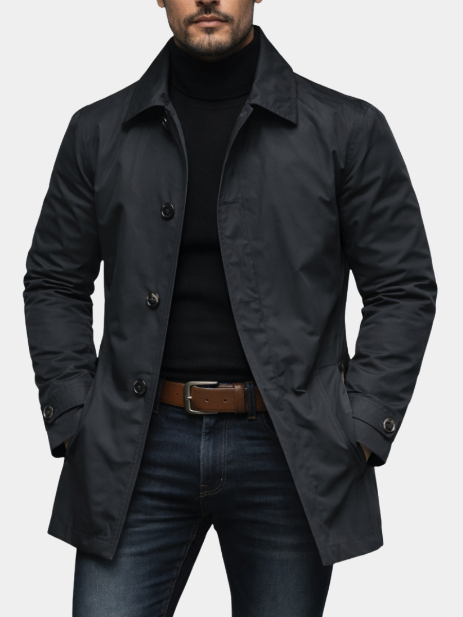Tailored Weather Resistant Coat with Quilted Lining