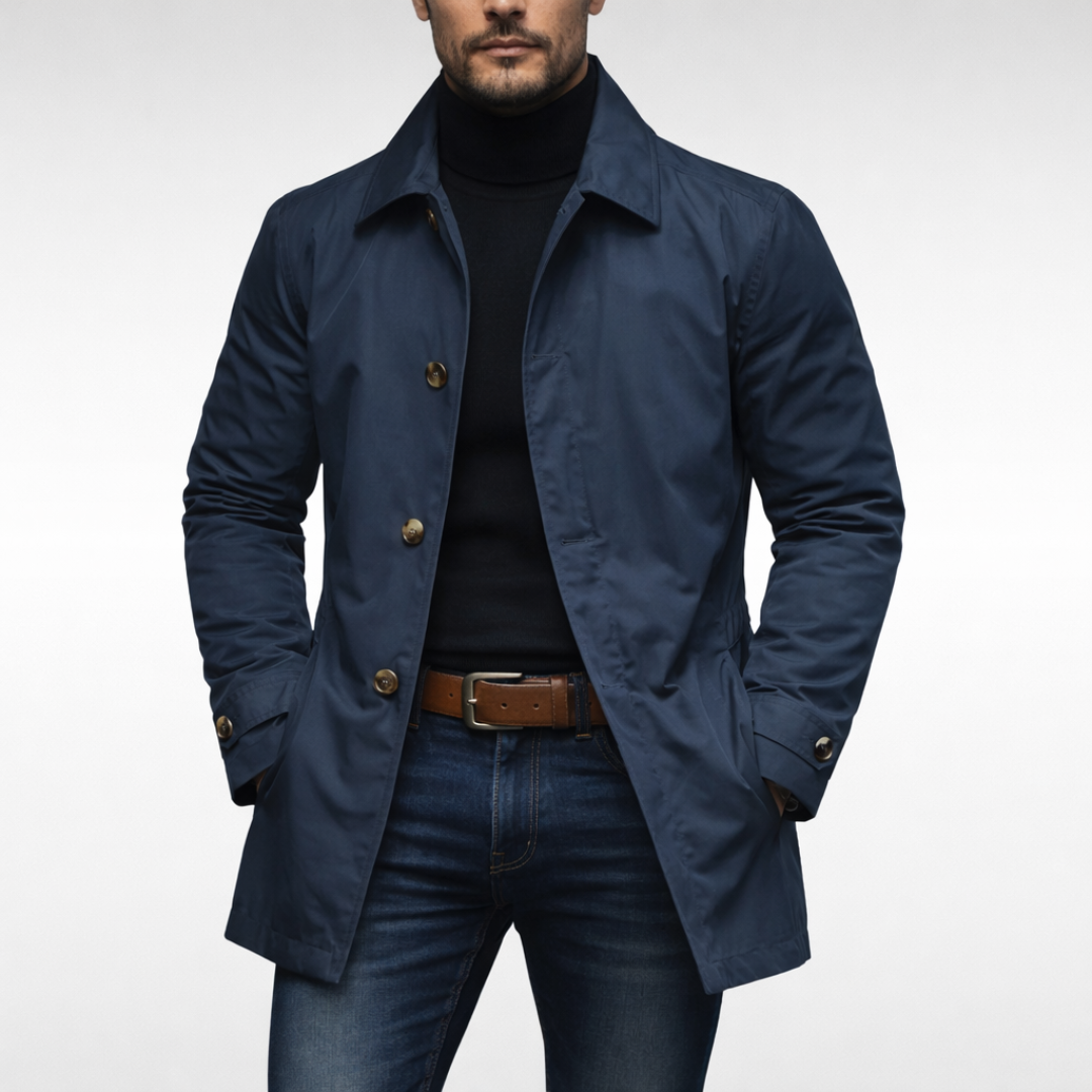 Tailored Weather Resistant Coat with Quilted Lining